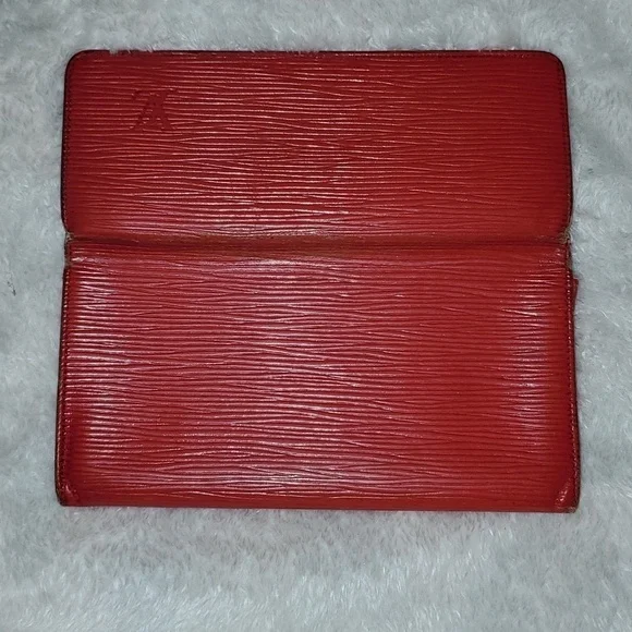 Louis Vuitton Red Epi Long Wallet Pouch